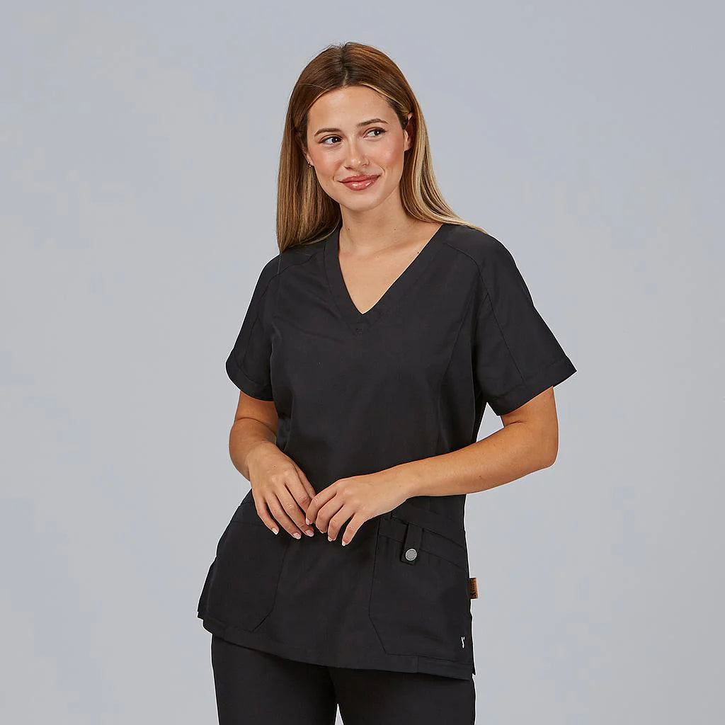 600114-001 - BLUSA MUJER M/RANGLAN RAQUEL NEGRO