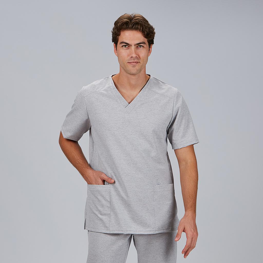 600122-117 - BLUSA HOMBRE M/C VIGORE RAMON GRIS PERLA