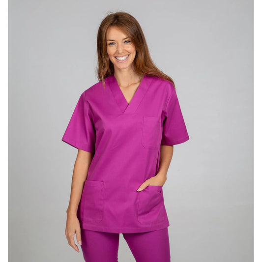 605000-119 - BLUSA SANITARIA UNISEX PICO COLORES MALVA