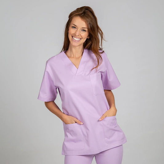605000-123 - BLUSA SANITARIA UNISEX PICO COLORES LILA