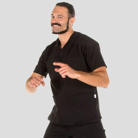 605000-001 - BLUSA SANITARIA UNISEX PICO NEGRO
