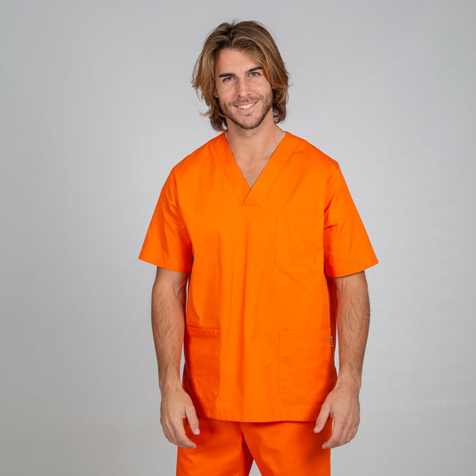 605000-116 - BLUSA SANITARIA UNISEX PICO NARANJA