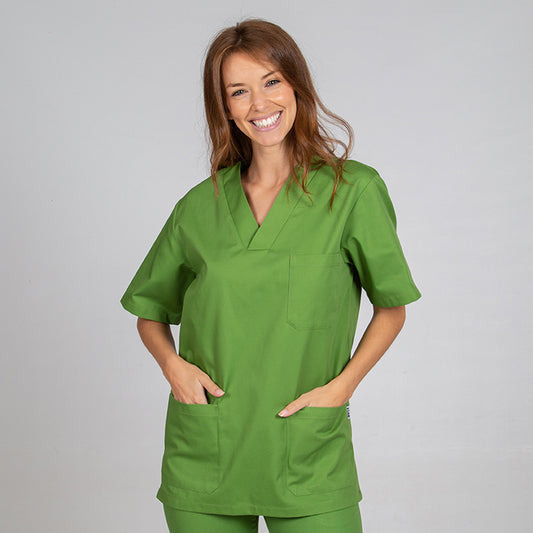 605000-121 - BLUSA SANITARIA UNISEX PICO VERDE OLIVA