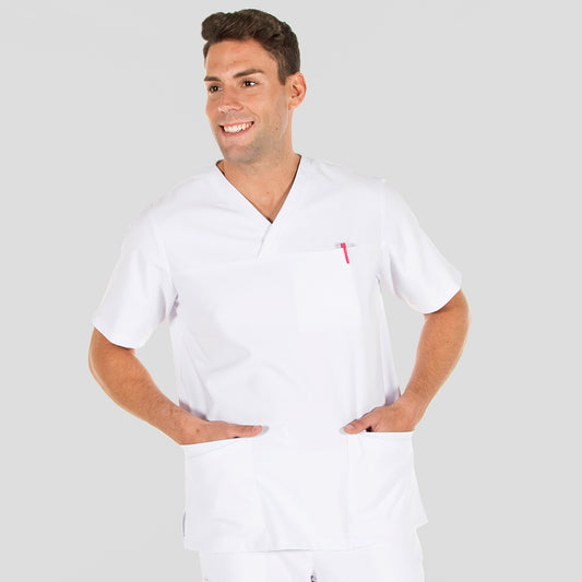 613200-101 - BLUSA HOMBRE HECTOR ELASTIK BLANCO