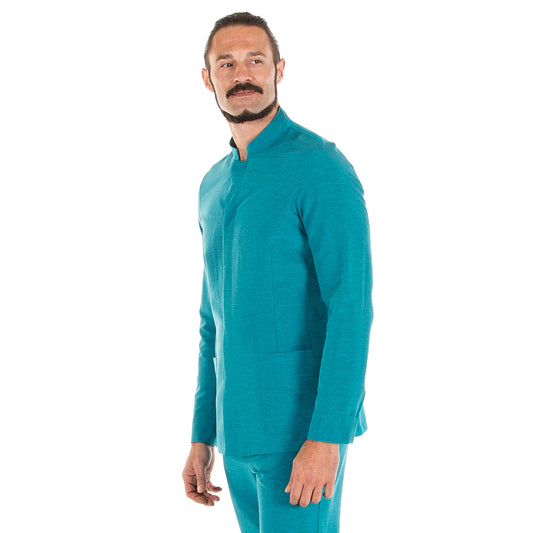 614100-904 - BLUSA HOMBRE ERIC JASPER AGUA MARINA VIGORÉ