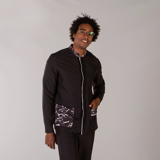 616500-001 - BLUSA HOMBRE FERRAN NEGRO