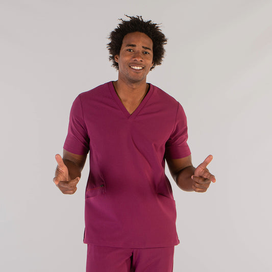 616900-144 - BLUSA HOMBRE OSCAR EXTRAFIBER BERENJENA