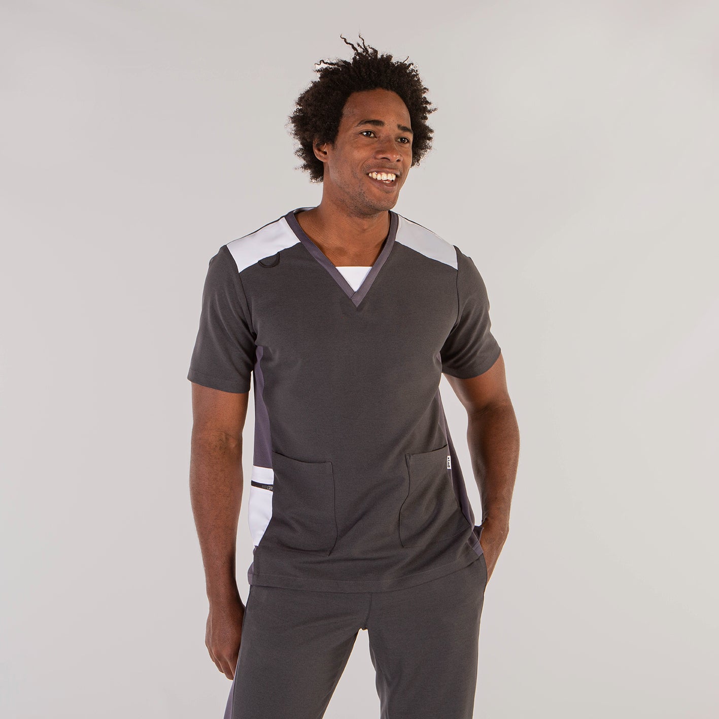 617800-139- BLUSA HOMBRE FIDEL GRIS MARENGO