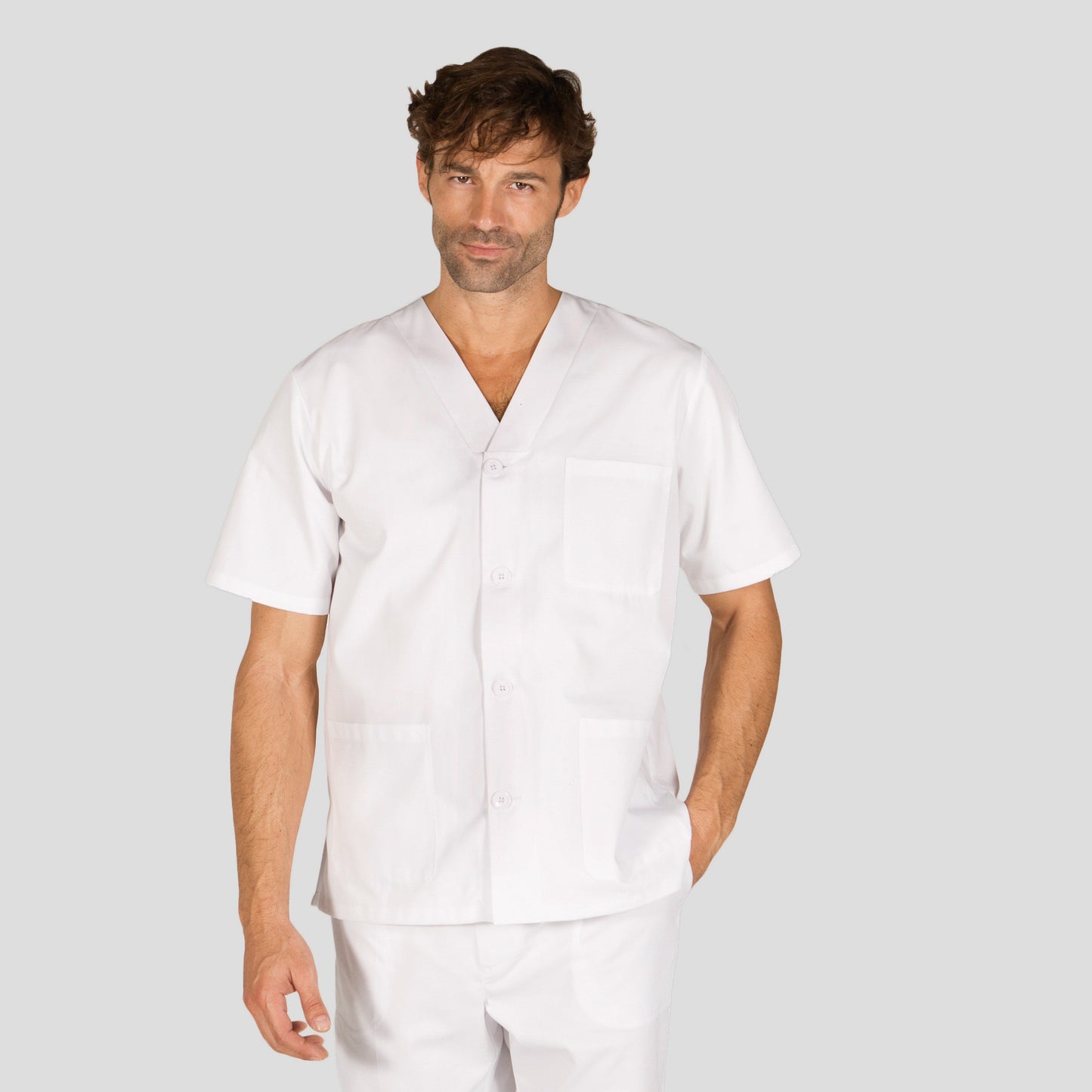 650000-101 - BLUSA SANITARIO UNISEX PICO BOTONES
