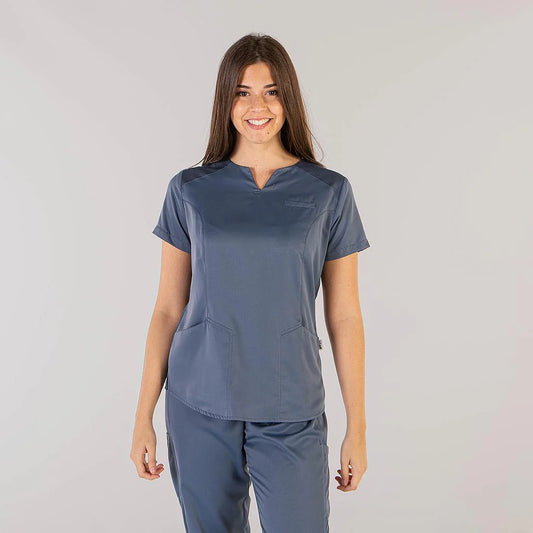 658900-153 - BLUSA MUJER LIA PEACH AZUL PETRÓLEO