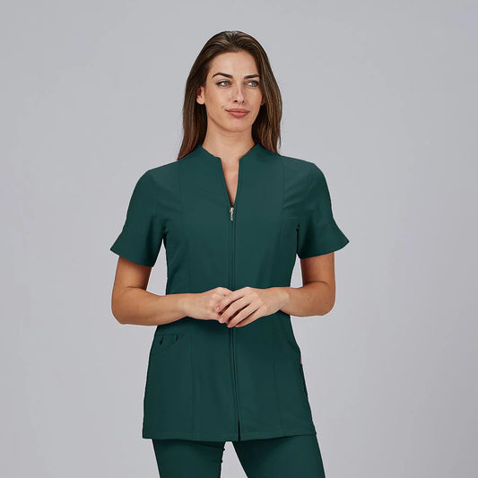 662200-145 - BLUSA ABIERTA MUJER YANIRA VERDE PETRÓLEO