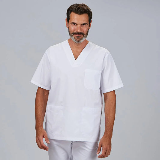 671101-101 - BLUSA SANITARIO UNISEX PICO SARGA BLANCO