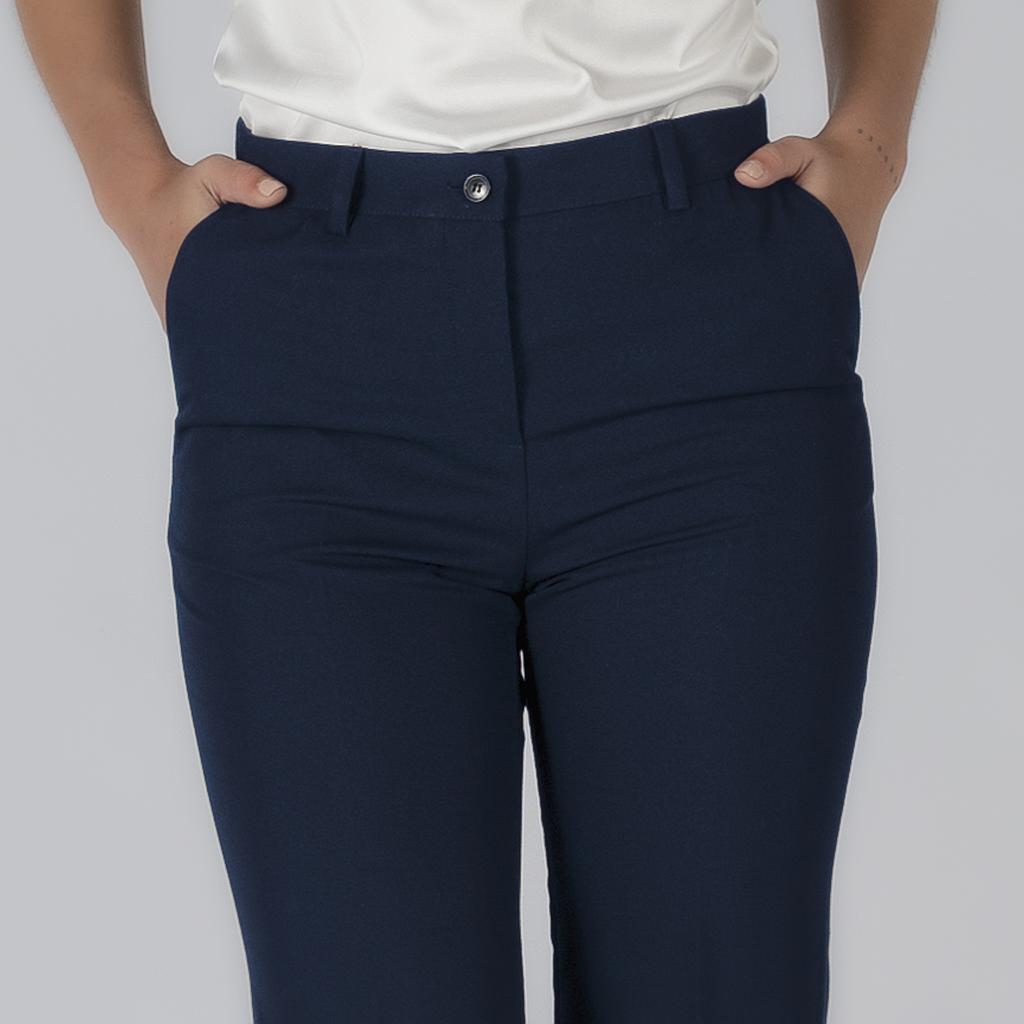 700006-104 - PANTALON MUJER GOMA TRASERA TRIVIAL MARINO