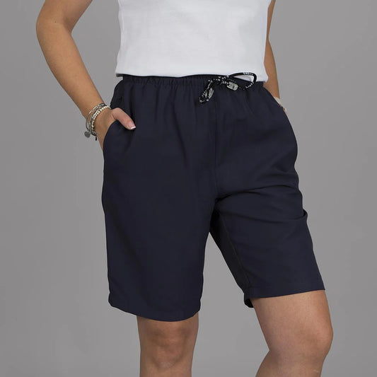 700017-104 - BERMUDA UNISEX GOMA+CORDON EXTERIOR MICROFIBRA MARINO