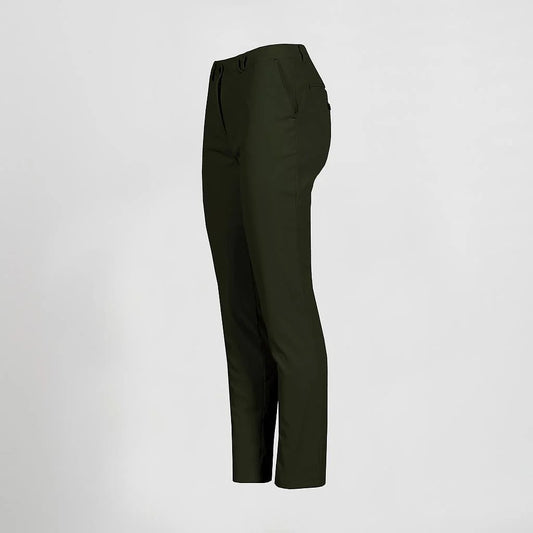 700028-149- PANTALON MUJER CHINO T400 VERDE CAQUI