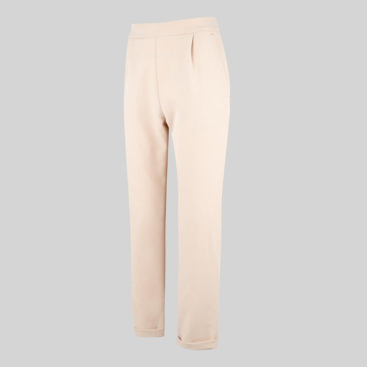 700049-110 - PANTALON MUJER BIELASTICO BAJO VUELTO BEIGE