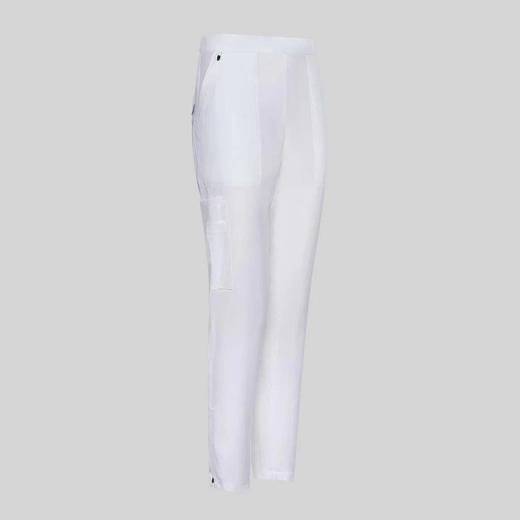 700079-101 - PANTALON MUJER CREMALLERA EN BAJOS BLANCO