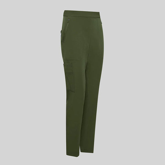 700079-154 - PANTALON MUJER CREMALLERA EN BAJOS VERDE MUSGO