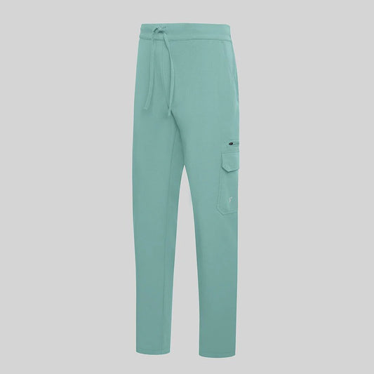 700081-143 - PANTALON UNISEX CINTURA AJUSTABLE Y BOLSILLOS CARGO AGUA MARINA