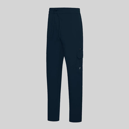 700081-165 - PANTALON UNISEX CINTURA AJUSTABLE Y BOLSILLOS CARGO AZUL PROFUNDO