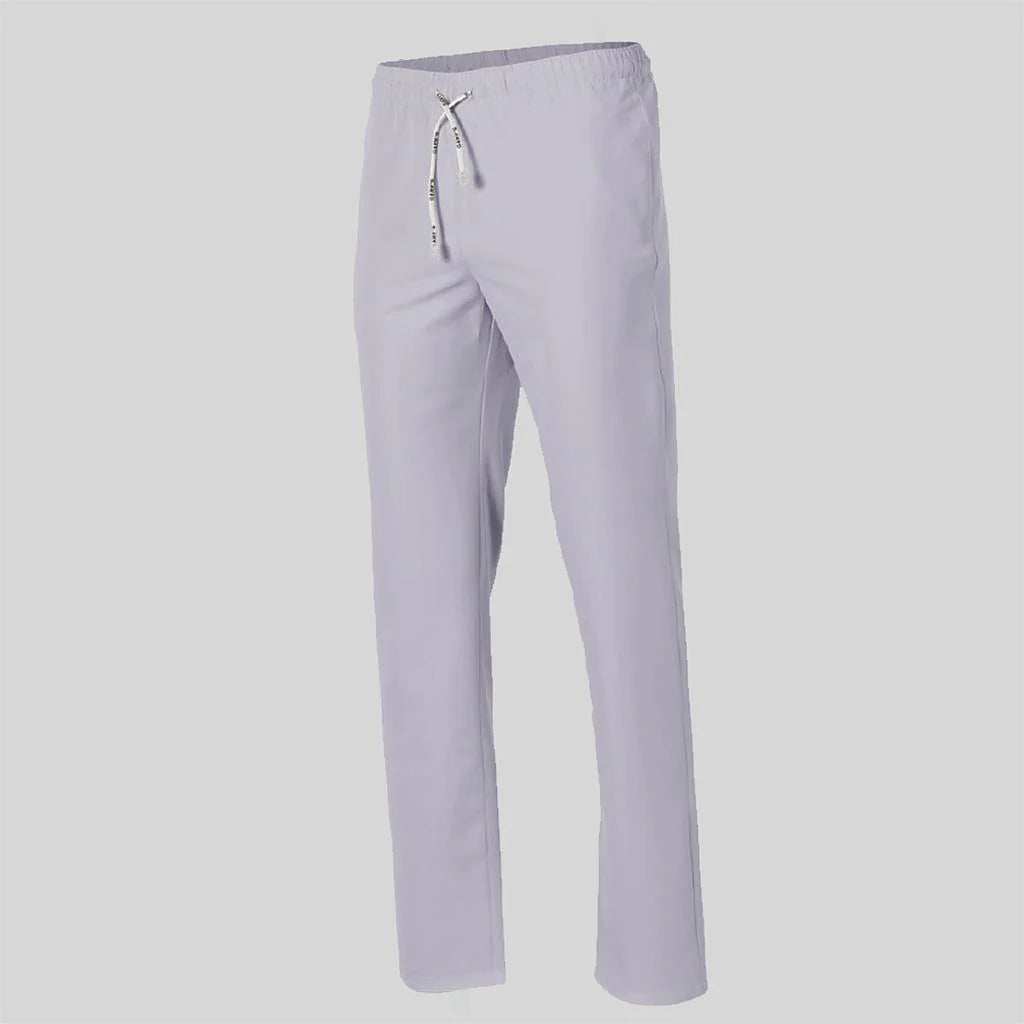 700600-117 - PANTALON UNISEX GOMA+CORDON EXTERIOR MICROFIBRA GRIS PERLA