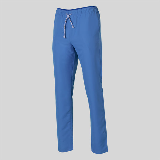 700600-107 - PANTALON UNISEX GOMA+CORDON EXTERIOR MICROFIBRA CELESTE