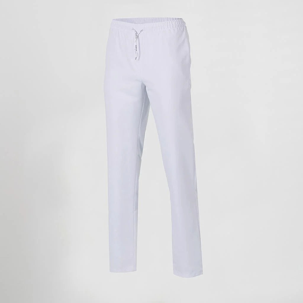 703600-101 - PANTALON UNISEX CON CORDON TEJIDO RECICLADO MICROFIBRA BLANCO