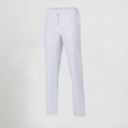 703600-101 - PANTALON UNISEX CON CORDON TEJIDO RECICLADO MICROFIBRA BLANCO