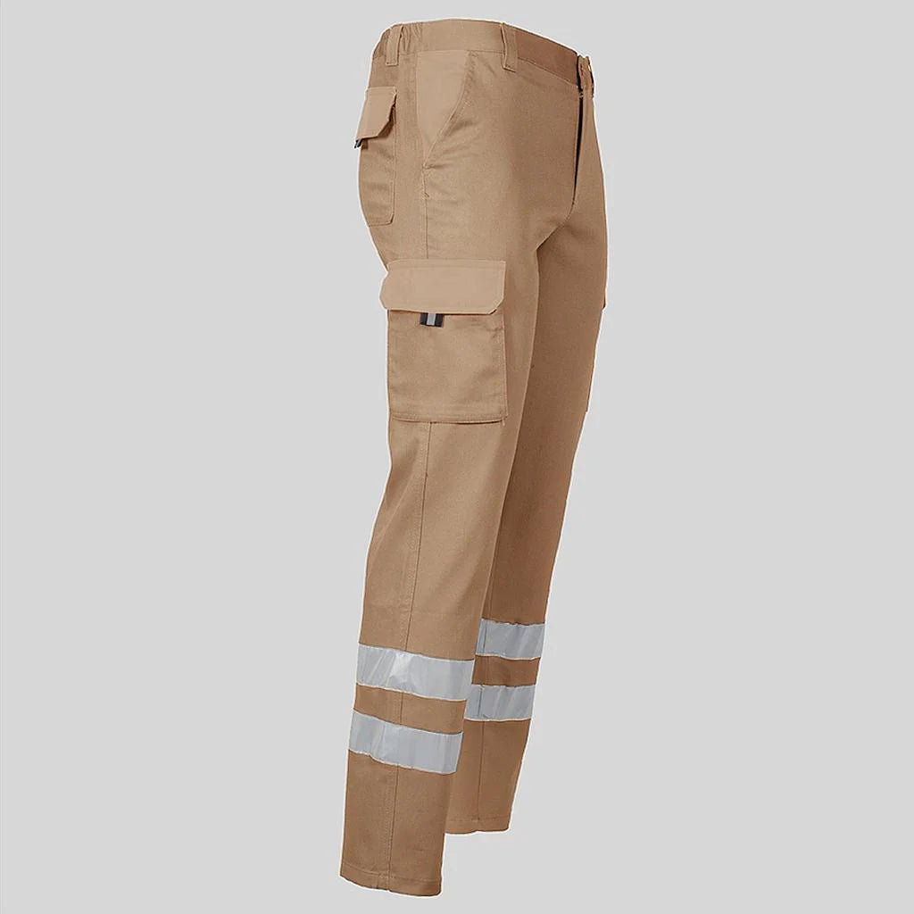 7501BR-110 - PANTALON UNISEX MULTIBOLSILLOS ELASTICO GAMO 2 BANDAS REFLECTANTES BEIGE