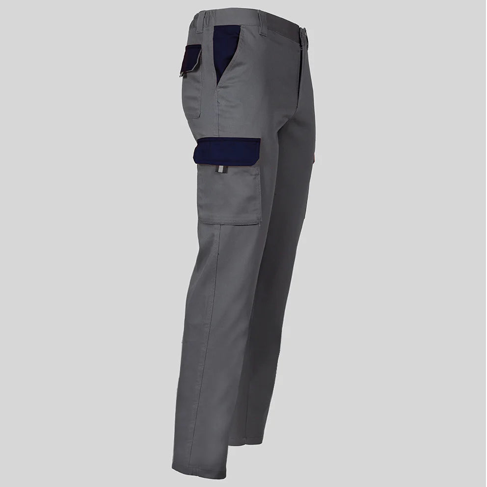 7501C1-109104 - PANTALON UNISEX MULTIBOLSILLOS ELASTICO GAMO COMBINADO GRIS/MARINO