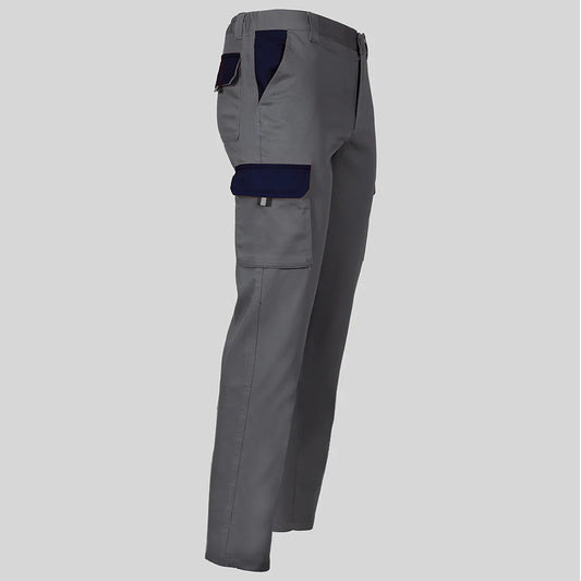 7501C1-109104 - PANTALON UNISEX MULTIBOLSILLOS ELASTICO GAMO COMBINADO GRIS/MARINO