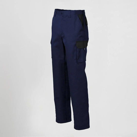 7501C1-159109 - PANTALON UNISEX MULTIBOLSILLOS ELASTICO GAMO COMBINADO AZUL NAVY/GRIS