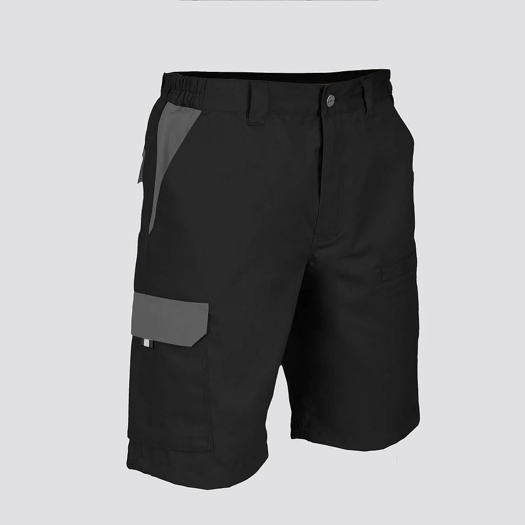 7503C1-001109 - BERMUDA UNISEX MULTIBOLSILLOS ELASTICA ARCE COMBINADA NEGRO/GRIS
