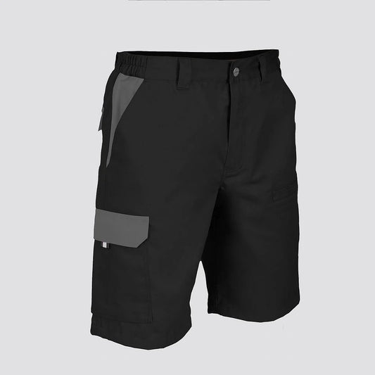 7503C1-001109 - BERMUDA UNISEX MULTIBOLSILLOS ELASTICA ARCE COMBINADA NEGRO/GRIS