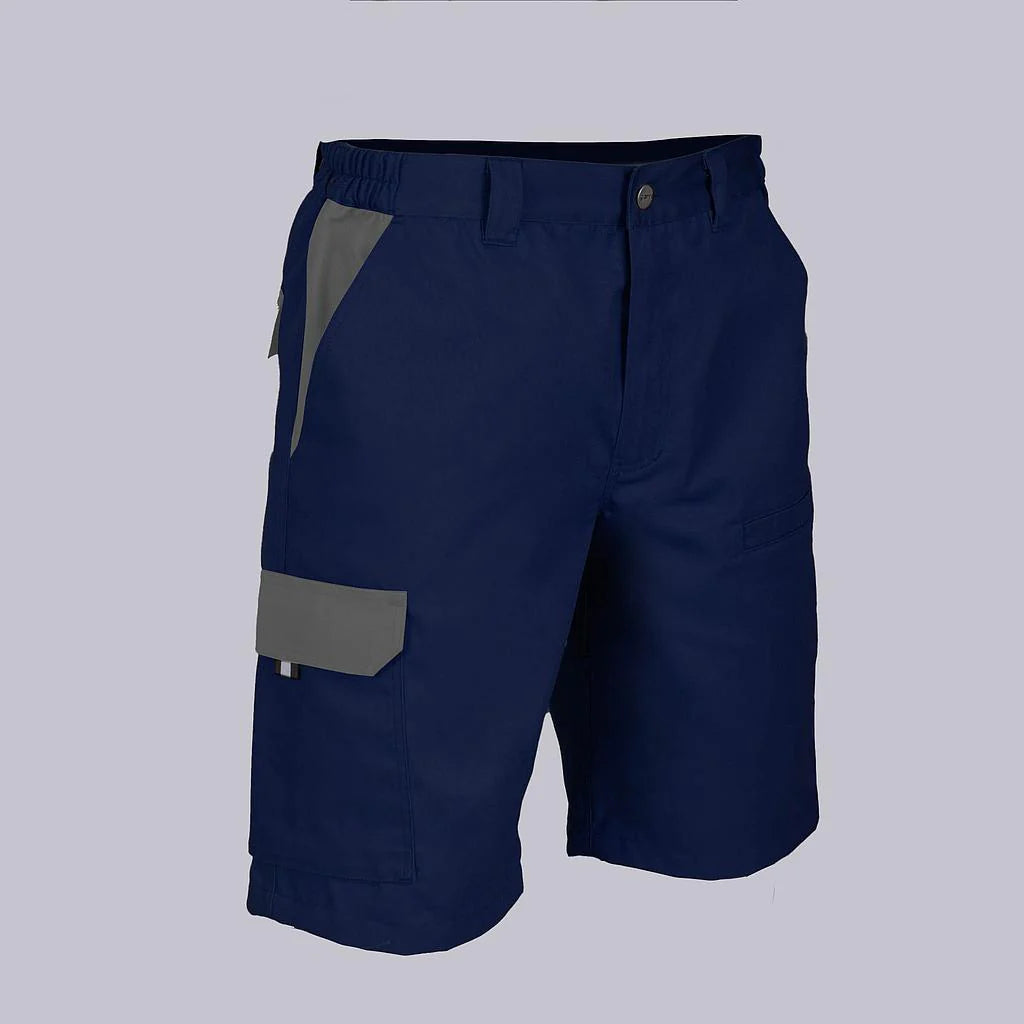 7503C1-104109 - BERMUDA UNISEX MULTIBOLSILLOS ELASTICA ARCE COMBINADA MARINO/GRIS