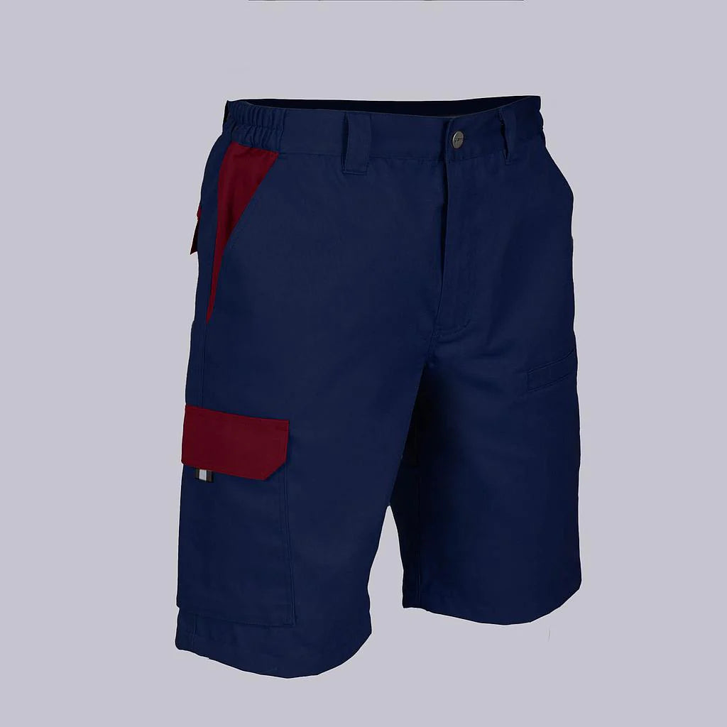 7503C1-104112 - BERMUDA UNISEX MULTIBOLSILLOS ELASTICA ARCE COMBINADA MARINO/BURDEOS