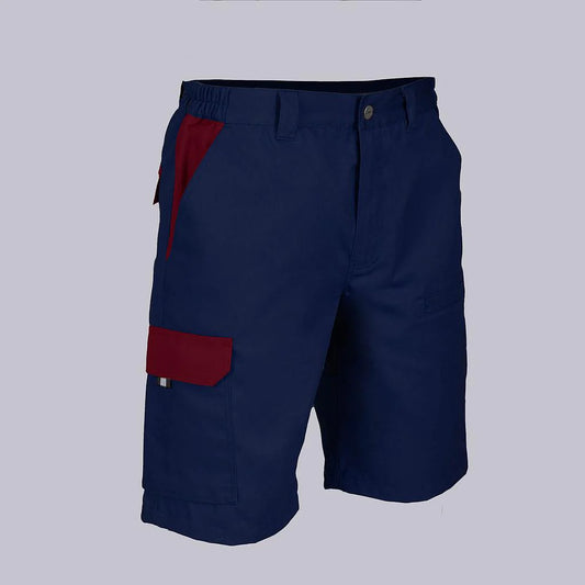 7503C1-104112 - BERMUDA UNISEX MULTIBOLSILLOS ELASTICA ARCE COMBINADA MARINO/BURDEOS