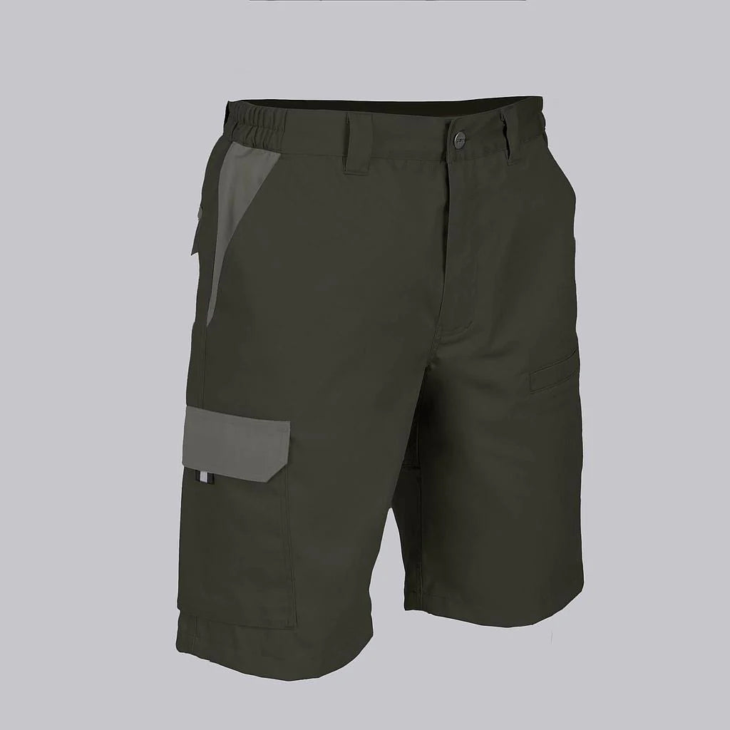 7503C1-149109 - BERMUDA UNISEX MULTIBOLSILLOS ELASTICA ARCE COMBINADA VERDE CAQUI/GRIS