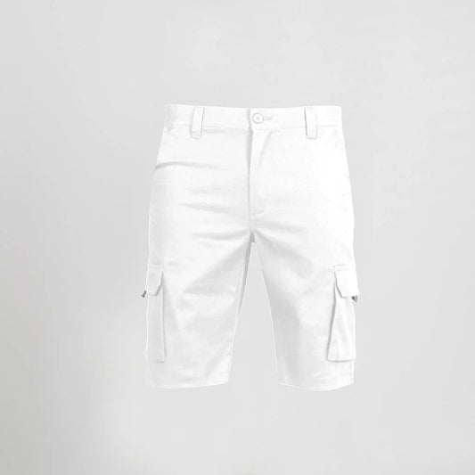 750400-101 - BERMUDA UNISEX MULTIBOLSILLOS ELASTICO GAMO BLANCO