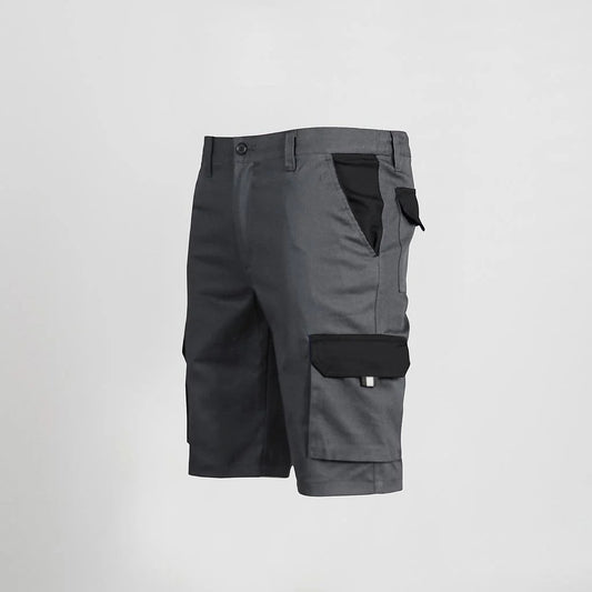7504C1-109001 - BERMUDA UNISEX MULTIBOLSILLOS ELASTICO GAMO COMBINADA GRIS/NEGRO