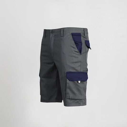 7504C1-109104 - BERMUDA UNISEX MULTIBOLSILLOS ELASTICO GAMO COMBINADA GRIS/MARINO