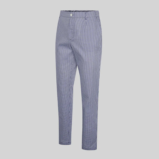 771L00-202 - PANTALON COCINA UNISEX VICHY CUADRO MARINO
