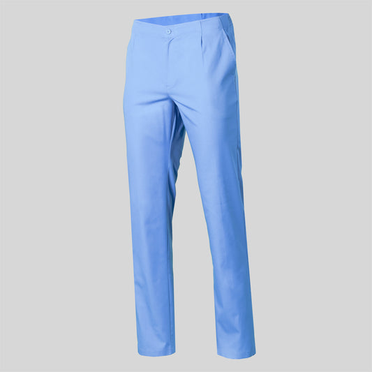 773000-107 - PANTALON SANITARIO SARGA COLORES BASICOS BOLSILLOS CELESTE