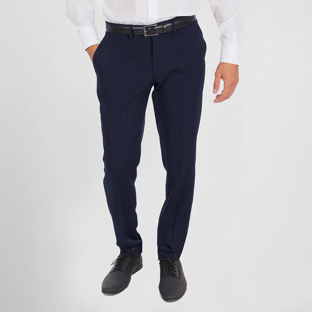 793100-104 - PANTALON HOMBRE SIN PINZAS SLIM FIT TECNO MARINO