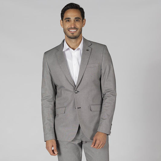 800009-109 - AMERICANA HOMBRE 2 BOTONES SLIM FIT MEETING GRIS