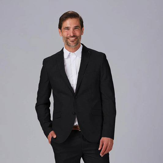 800043-001 - AMERICANA HOMBRE 2 BOTONES SLIM FIT TAFFORA NEGRO