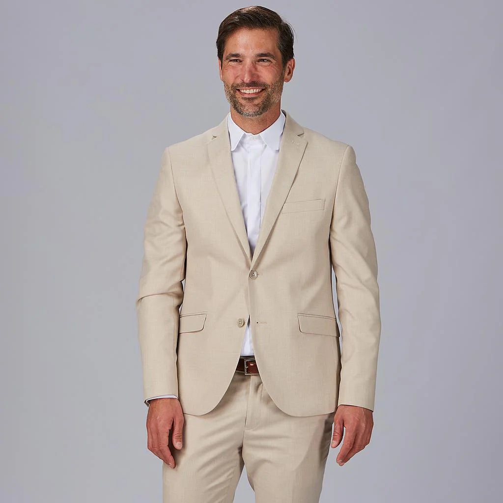 800045-110 - AMERICANA HOMBRE SIN FORRAR T400 BEIGE