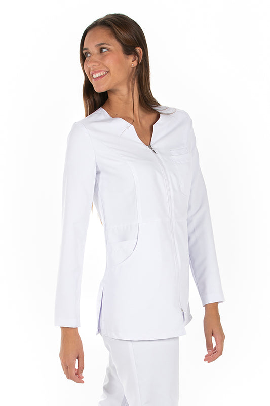 8009570 - Chaqueta mujer microfibra blanca m/l