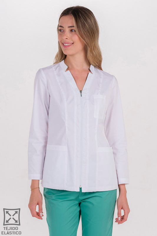 8031500 - Chaqueta m/l elástica mujer blanca