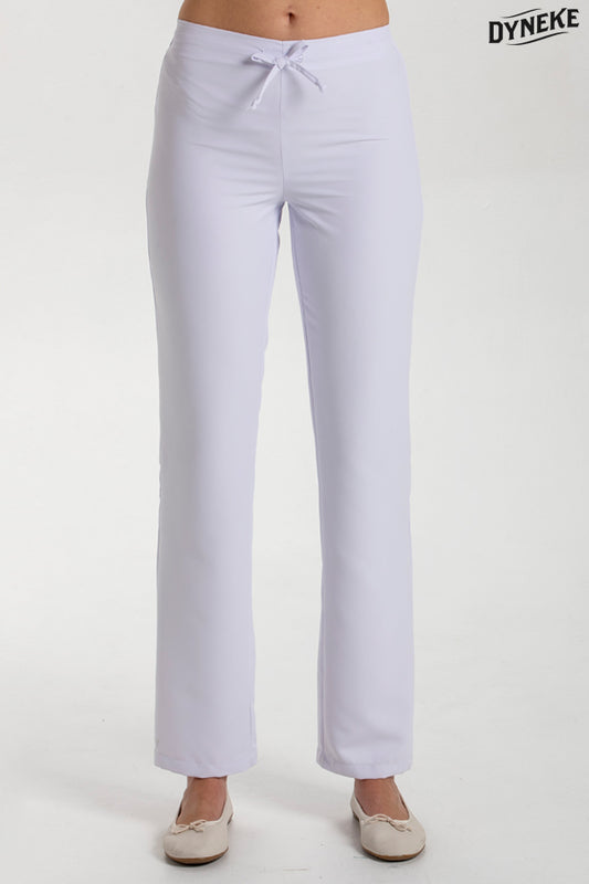 8056570 - Pantalón lazo microfibra blanco